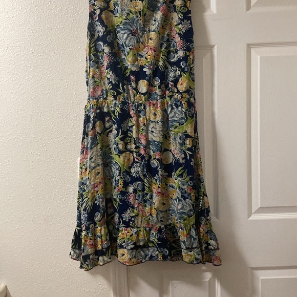 Old Navy Floral Print Midi  Drees Sleeveles Multicolor V Neck Sz XL - Picture 4 of 16